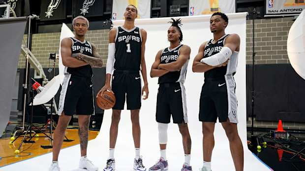 Jeremy Sochan, Victor Wembanyama, Devin Vassell, Keldon Johnson